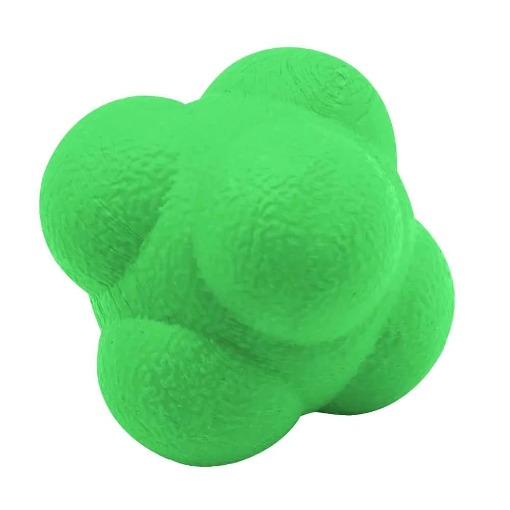 כדור תגובה משושה לאימון קואורדינציה 🏐 - כדור גומי 5.5 ס״מ לשיפור זמני תגובה וזריזות