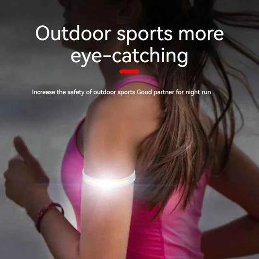 צמיד אור LED לריצה - צמיד זוהר נטען עמיד במים לספורט בלילה