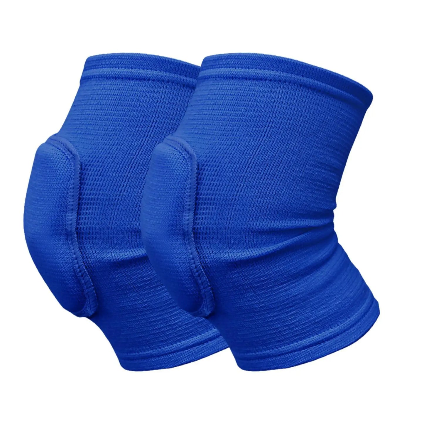 Pair of blue knee pads on a white background