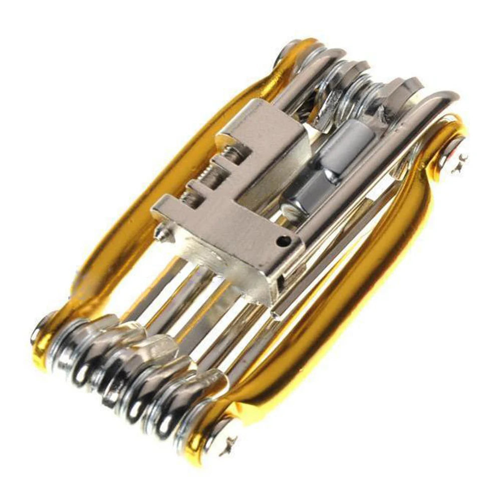 Multitool with various tools on a white background