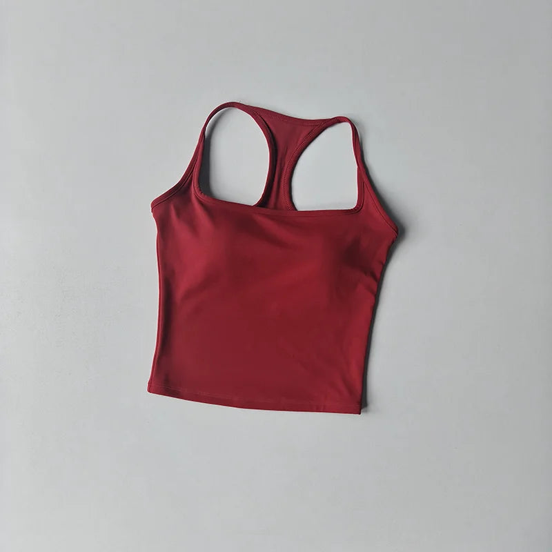 טופ ספורט עם חזיית ספורט מובנית - פוש אפ לפילאטיס ויוגה