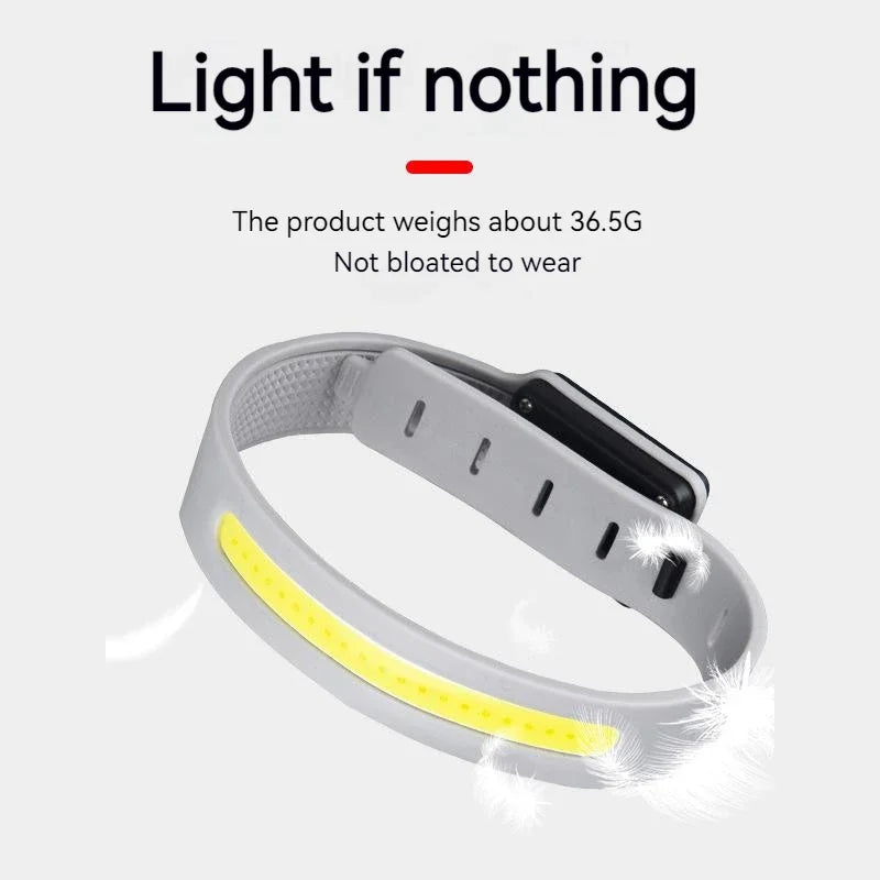 צמיד אור LED לריצה - צמיד זוהר נטען עמיד במים לספורט בלילה