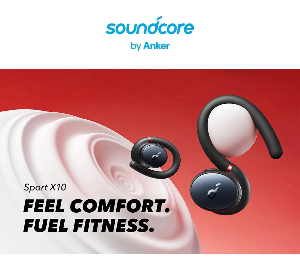 אוזניות ספורט Anker Soundcore Sport X10 - אוזניות אלחוטיות עם וו אוזן מסתובב IPX7