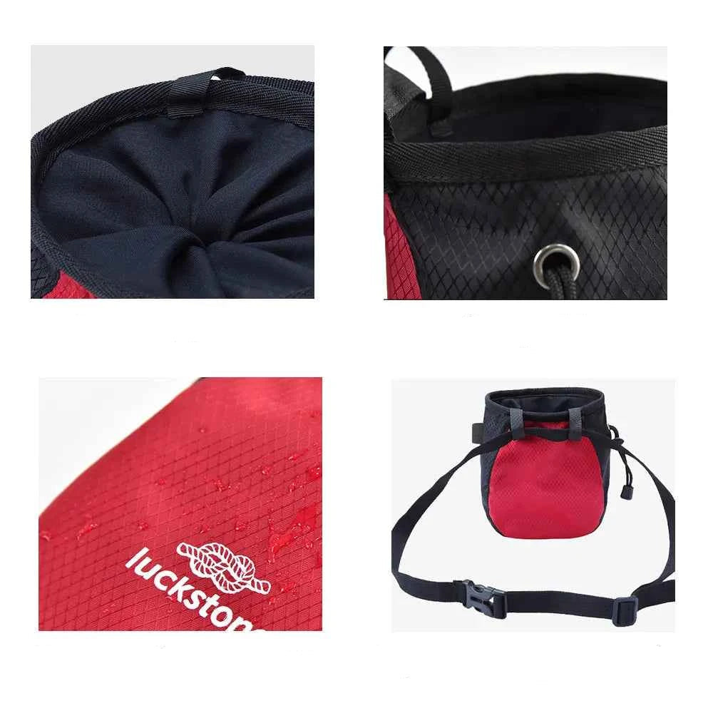 Waterproof Chalk Bag Adjustable Storage Climbing Magnesium Powder Bag for Hiking Climbing Weightlifting Anti-slip Powder Bag