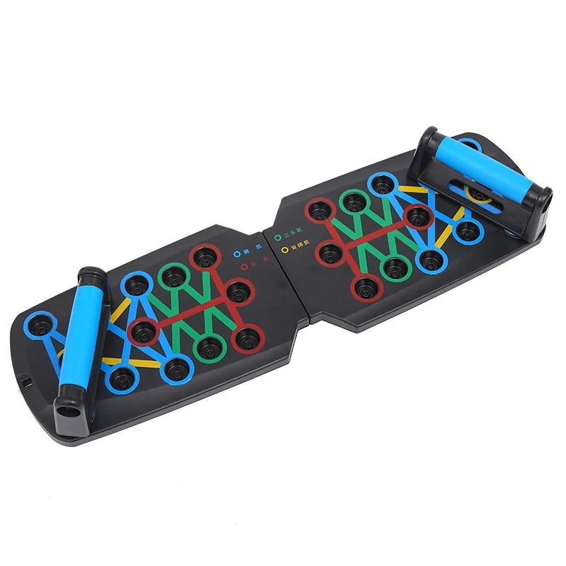 Colorful folding toy with interlocking pieces on a white background