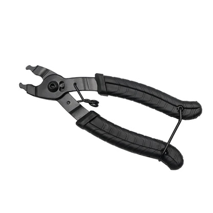 Black plier tool on a white background