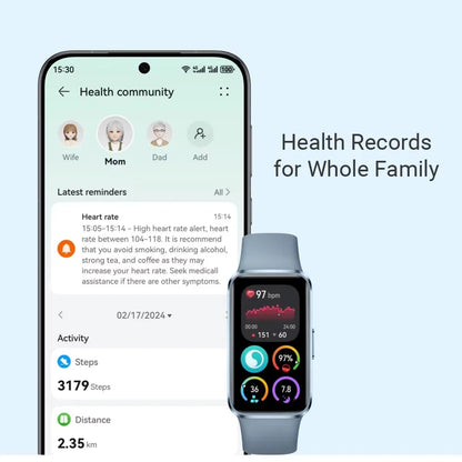 שעון חכם Huawei Band 10 - צמיד ספורט עם מעקב שינה וסוללה 14 ימים