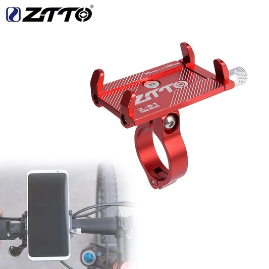 Red ZTTO bike phone mount on a white background