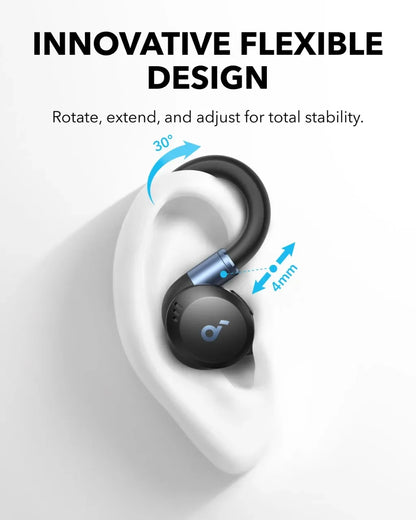 אוזניות ספורט Soundcore by Anker Sport X20 - אוזניות אלחוטיות עם וו אוזן לאימונים