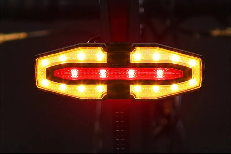High brightness LED warning tail light for night cycling safety