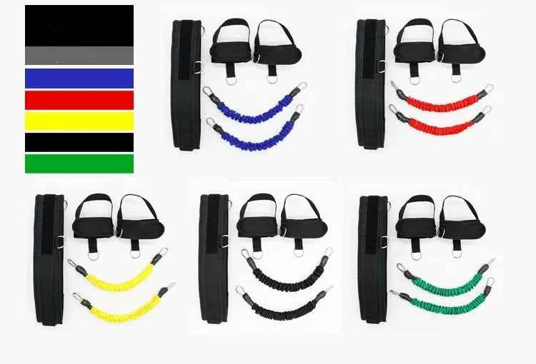 Leg Resistance Bands for Taekwondo Basketball Training Adjustable Elastic Ankle Straps Jump Rope Strength Fitness Home Gym