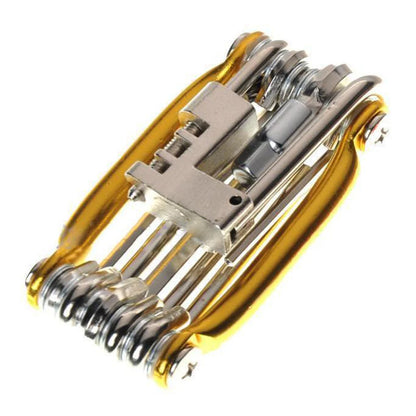Multitool with various tools on a white background