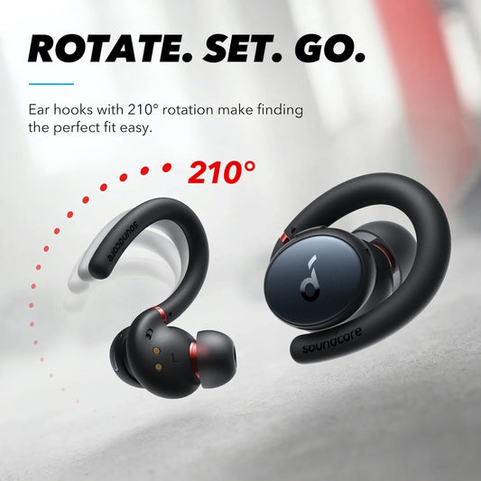 אוזניות ספורט Anker Soundcore Sport X10 - אוזניות אלחוטיות עם וו אוזן מסתובב IPX7