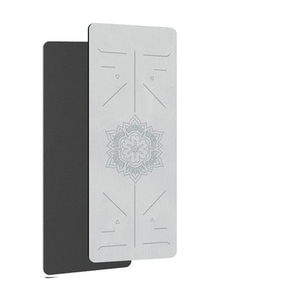 Yoga mat with mandala design on a white background