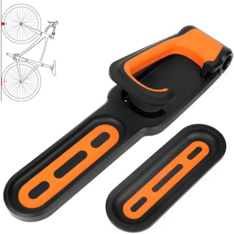 מתלה קיר מתקפל לאופניים - אחסון אנכי לאופני הרים ואופני כביש