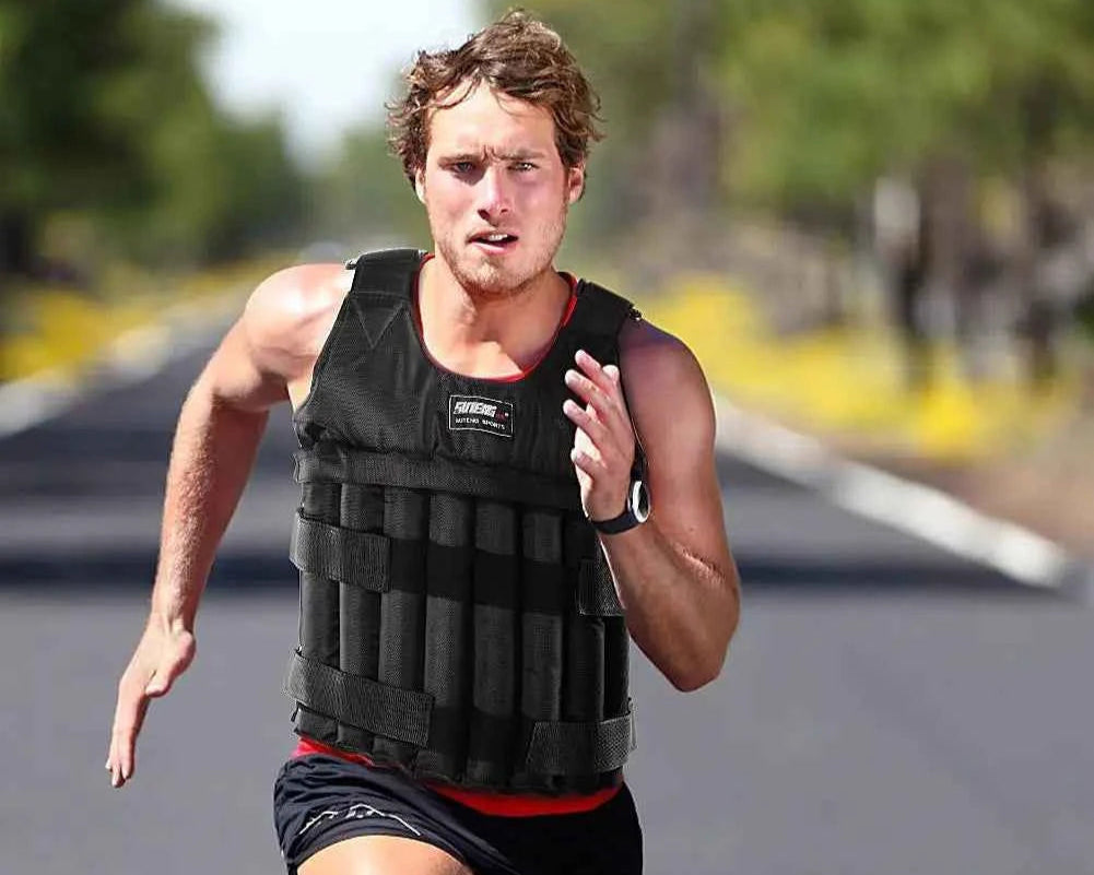3-50kg Durable Loading Weighted Vest Adjustable Weight Boxing Training Exercise Waistcoat Durable Invisible Sand for Running