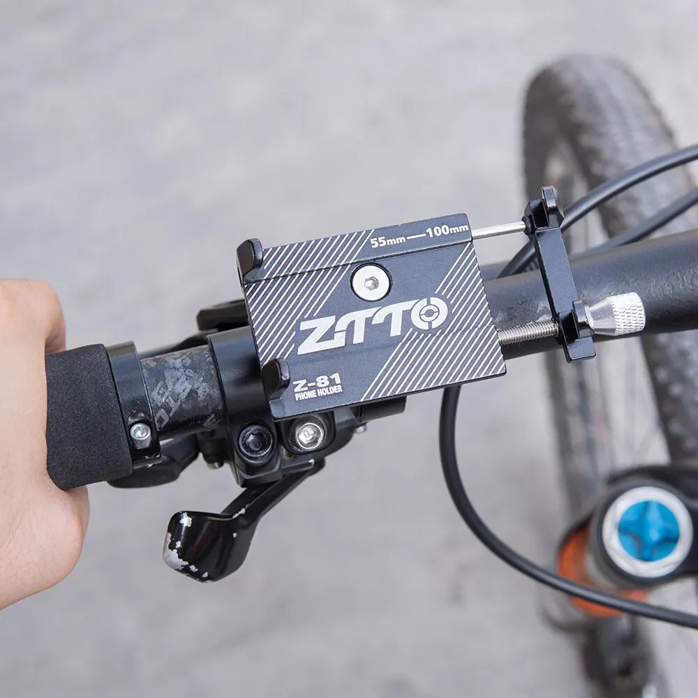 Bicycle handlebar with ZTTO stem and a blurred background
