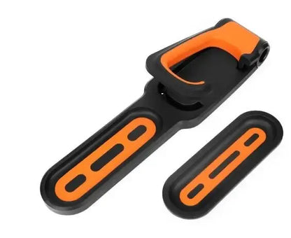 Black and orange tool on a white background