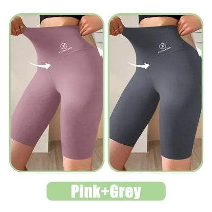 מכנסיים קצרים ספורטיביים לנשים - מותן גבוה Push Up ליוגה וכושר 🧘‍♀️💪