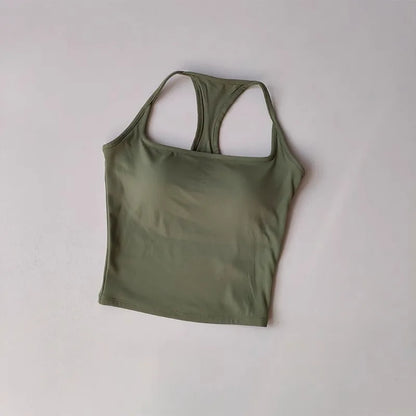 טופ ספורט עם חזיית ספורט מובנית - פוש אפ לפילאטיס ויוגה