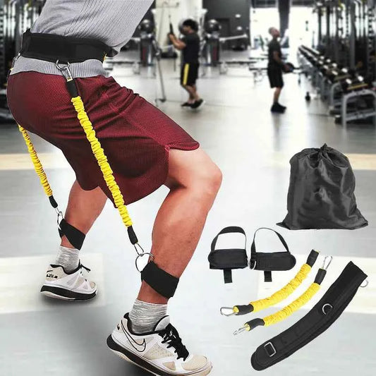 Leg Resistance Bands for Taekwondo Basketball Training Adjustable Elastic Ankle Straps Jump Rope Strength Fitness Home Gym