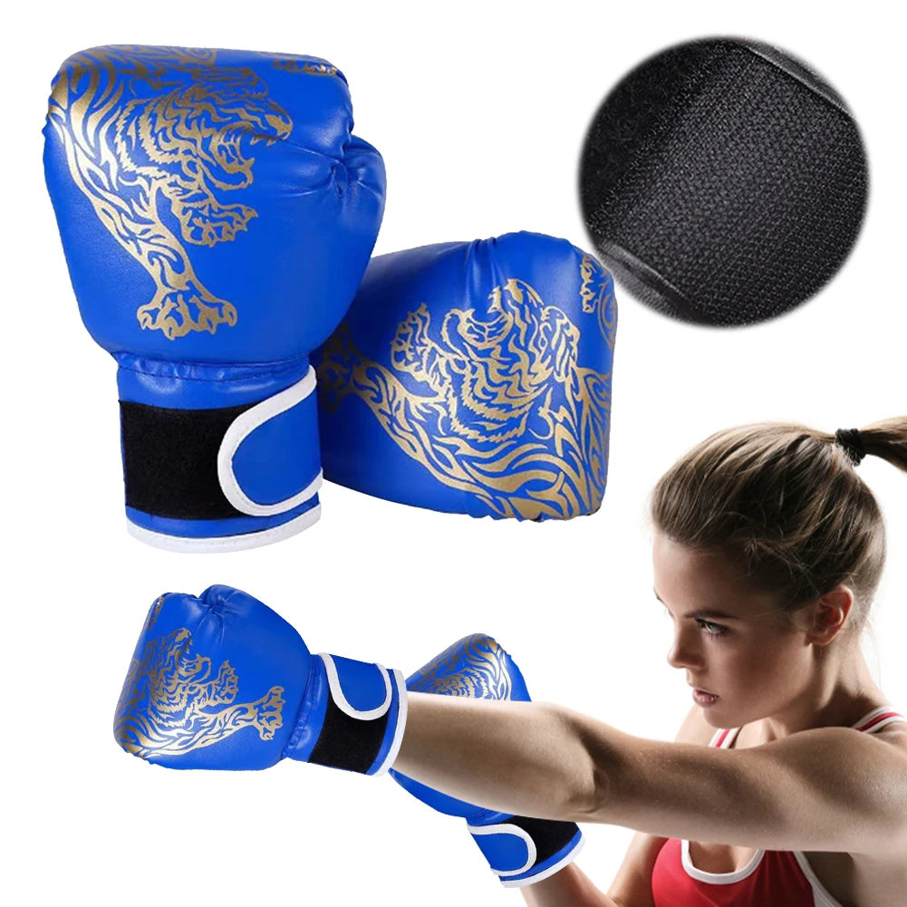 כפפות אגרוף מעור PU נושם - כפפות אימון לסנדה MMA וטאקוונדו