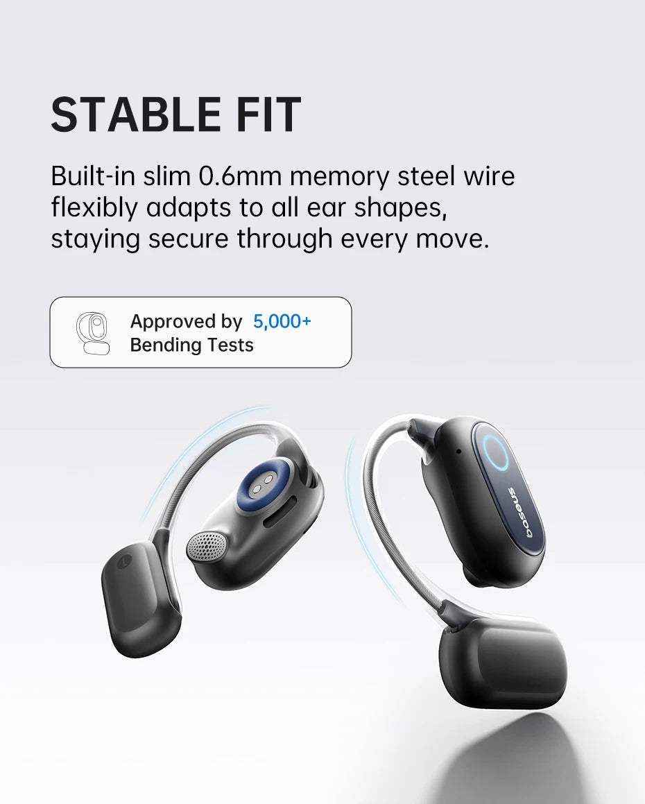 אוזניות ספורט פתוחות Baseus Bowie MF1 - אוזניות אלחוטיות Bluetooth 5.4 עם וו אוזן IPX4