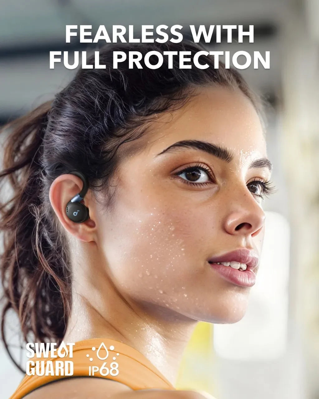 אוזניות ספורט Soundcore by Anker Sport X20 - אוזניות אלחוטיות עם וו אוזן לאימונים