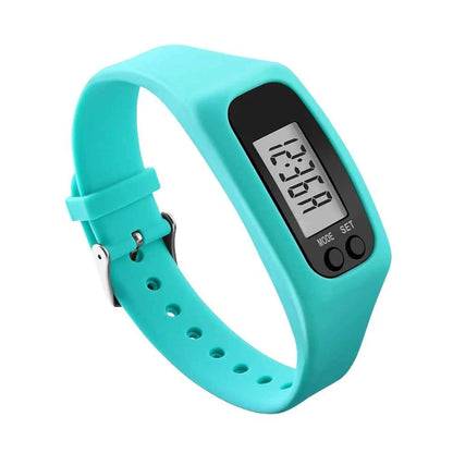 LED Pedometer Bracelet Step Counter Watch Multi-Function Walking Running Pedometer Silicone Step Tracker for Outdoor Sports