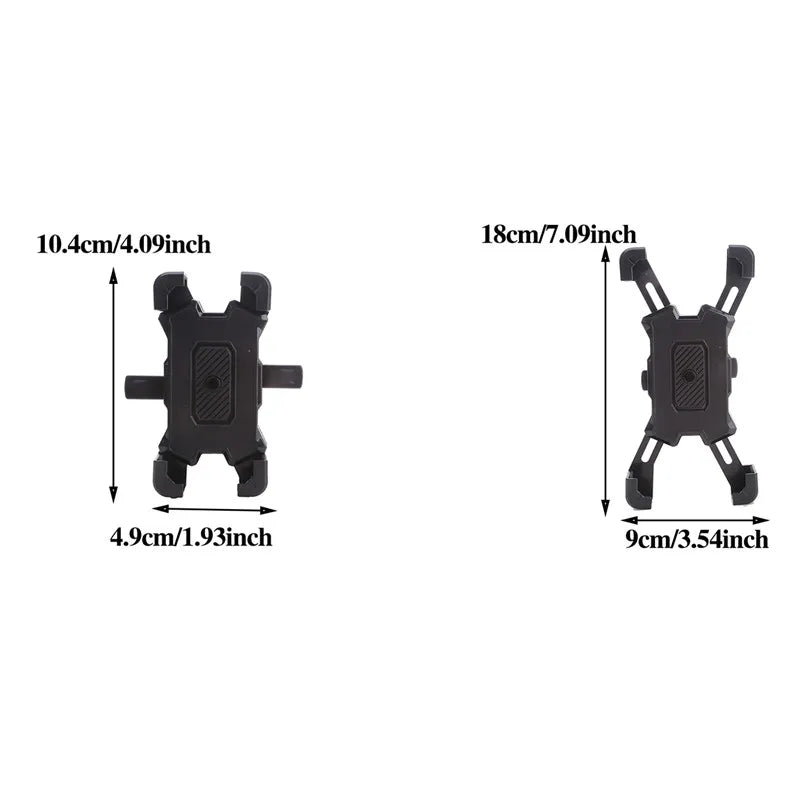 מחזיק טלפון לאופניים עם בולם זעזועים - אוניברסלי למראה אחורית