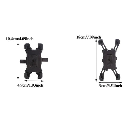 מחזיק טלפון לאופניים עם בולם זעזועים - אוניברסלי למראה אחורית