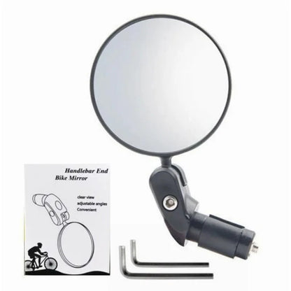 Bicycle mirror with packaging on a white background