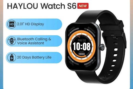 HAYLOU Watch S6 Voice Calling Smart Watch Men Health Monitoring IP68 Waterproof Smart Notifications Voice Assistant Smartwatch