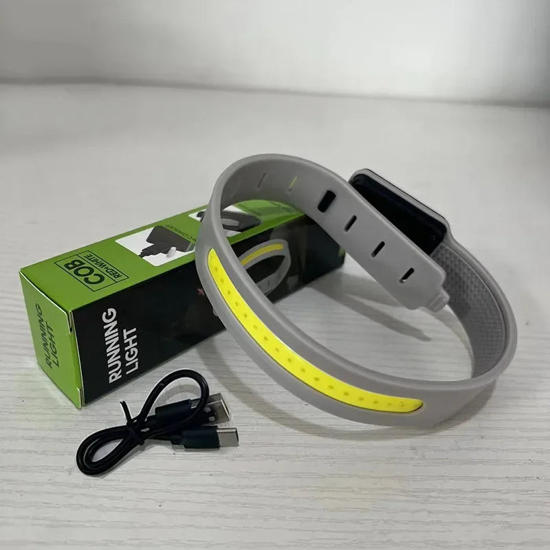 צמיד אור LED לריצה - צמיד זוהר נטען עמיד במים לספורט בלילה