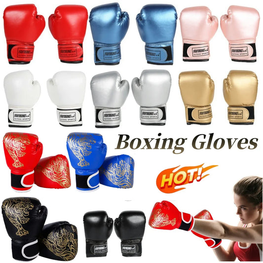 כפפות אגרוף מעור PU נושם - כפפות אימון לסנדה MMA וטאקוונדו