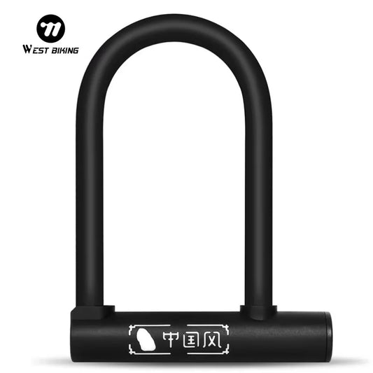 מנעול U לאופניים WEST BIKING 🔒 - מנעול פלדה חזק נגד גניבה למכל סוגי האופניים