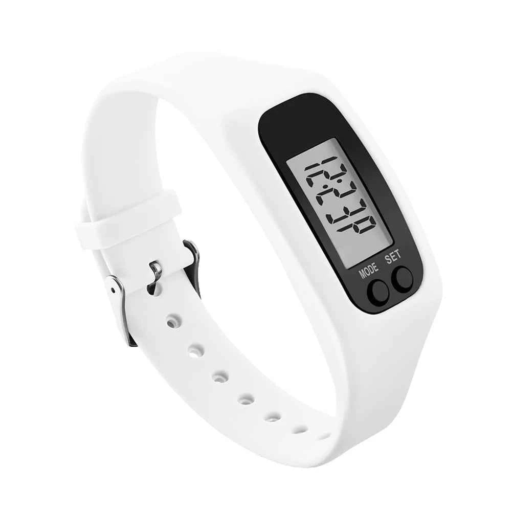 LED Pedometer Bracelet Step Counter Watch Multi-Function Walking Running Pedometer Silicone Step Tracker for Outdoor Sports