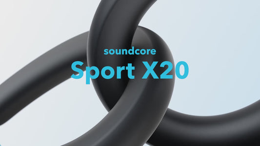 אוזניות ספורט Soundcore by Anker Sport X20 - אוזניות אלחוטיות עם וו אוזן לאימונים
